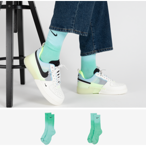 Nike Chaussettes X2 Crew Gradient bleu/vert 43/46 homme