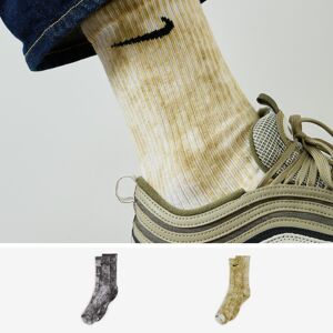 Nike Chaussettes X2 Crew Washed gris/marron 39/42 homme