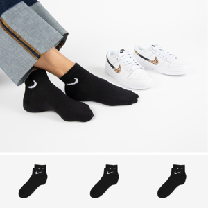 Nike Chaussettes X3 Quarter noir 39/42 femme
