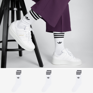 Adidas Originals Chaussettes X3 Crew Trefoil blanc/noir 43/45 femme - Publicité