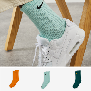 Nike Chaussettes X3 Crew Solid Color bleu/orange 39/42 homme