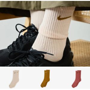 Nike Chaussettes X3 Crew Solid Color rouge/beige 39/42 homme