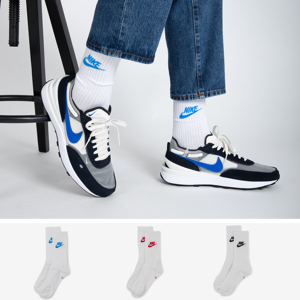 Nike Chaussettes X3 Crew Futura Colored blanc/bleu 43/46 unisex