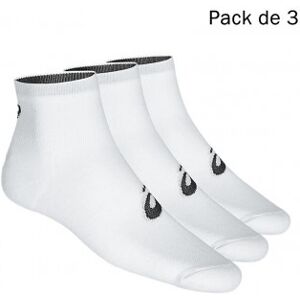 Asics pour homme. 155205 Lot de 3 chaussettes blanches de quart (47-49), Casuel, Sport, Coton, Outdoor, Running - Publicité