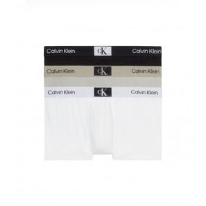 Calvin Klein pour homme. 000NB3532A Pack 3 Caleçon boxeur taille basse noir, gris, blanc (L), Homewear, Polister recyclé, Durable - Publicité