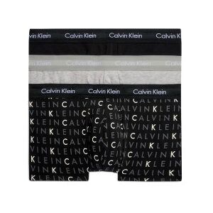 Calvin Klein pour homme. 0000U2664G Lot de 3 caleçons en coton extensible à taille basse noir, gris (M), Homewear - Publicité