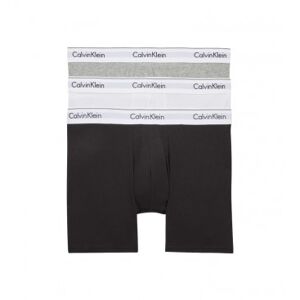 Calvin Klein pour homme. 000NB2381A Lot de 3 caleçons - Coton moderne noir, blanc, gris (S), Homewear - Publicité