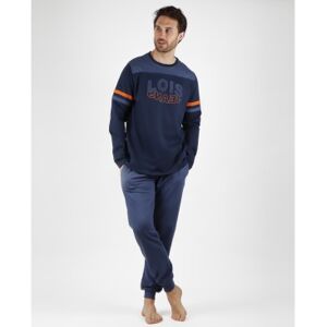 Lois Jeans pour homme. 56374-0-000204 Pyjama à manches longues pour hommes de la Réserve (S), Bleu, Homewear, Coton, Manche longue - Publicité