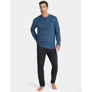 IMPETUS Pyjama d'homme imprime en Coton Modal BLEU L homme