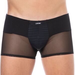 Boxer Microfibre RayÃ© Noir Noir S