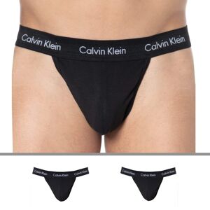 Calvin Klein Lot de 2 Strings Cotton Stretch Noirs Noir L - Publicité