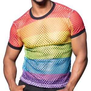 T-Shirt Pride Mesh Arc-en-Ciel Multicolore M