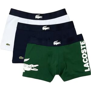 Boxer Lacoste Pack x3 face logo croco Homme Multicolor Multicolor M Coton - Publicité