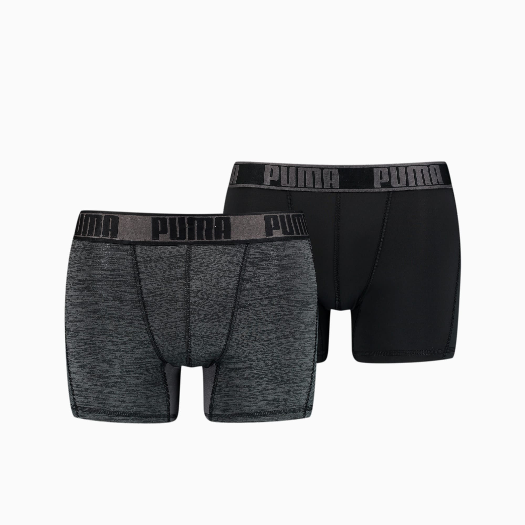 PUMA Shorts boxeurs Grizzly pour Homme (lot de deux), Noir, Taille L, Vêtements