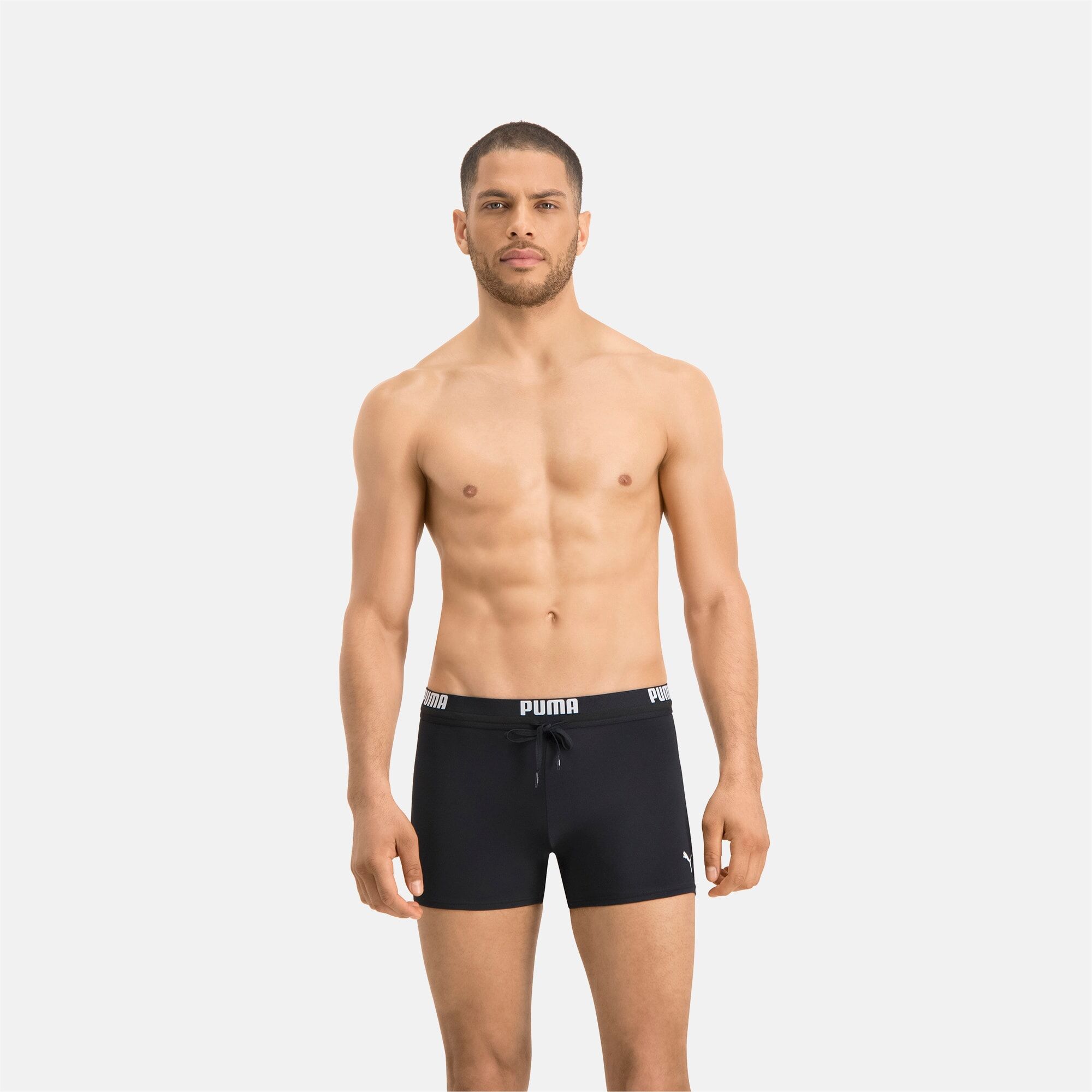 PUMA Boxer court de natation Swim Logo homme, Noir, Taille S, Vêtements