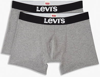 Levi's Basic Boxer Brief 2 Pack - Homme - Gris / Middle Grey Melange