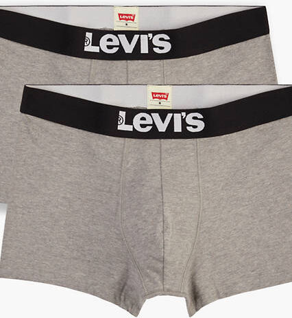 Levi's Basic Trunk 2 Pack - Homme - Gris / Middle Grey Melange