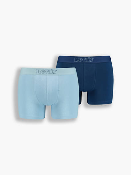 Levi's Basic Boxer Brief 2 Pack - Homme - Bleu / Blue Combo