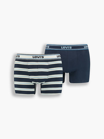 Levi's Basic Boxer Brief 2 Pack - Homme - Bleu / Navy