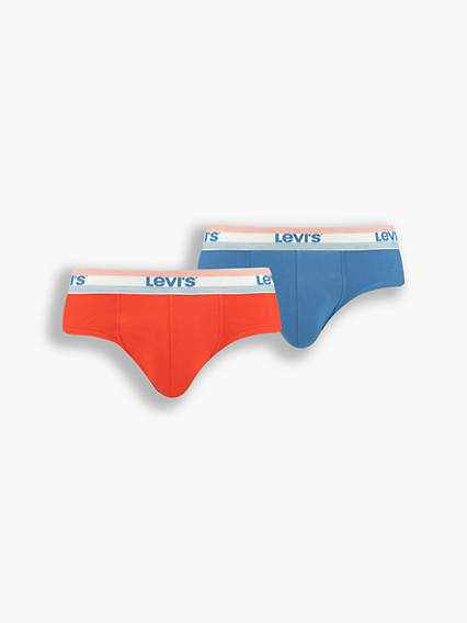 Levi's Sportswear Basic Boxer Brief 2 Pack - Homme - Multicolore / Red/Blue