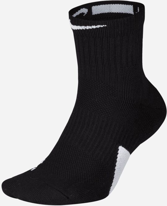 Chaussettes De Basketball Nike Elite Mid Pour Homme Couleur : Black/White/White Taille : XL Noir XL male