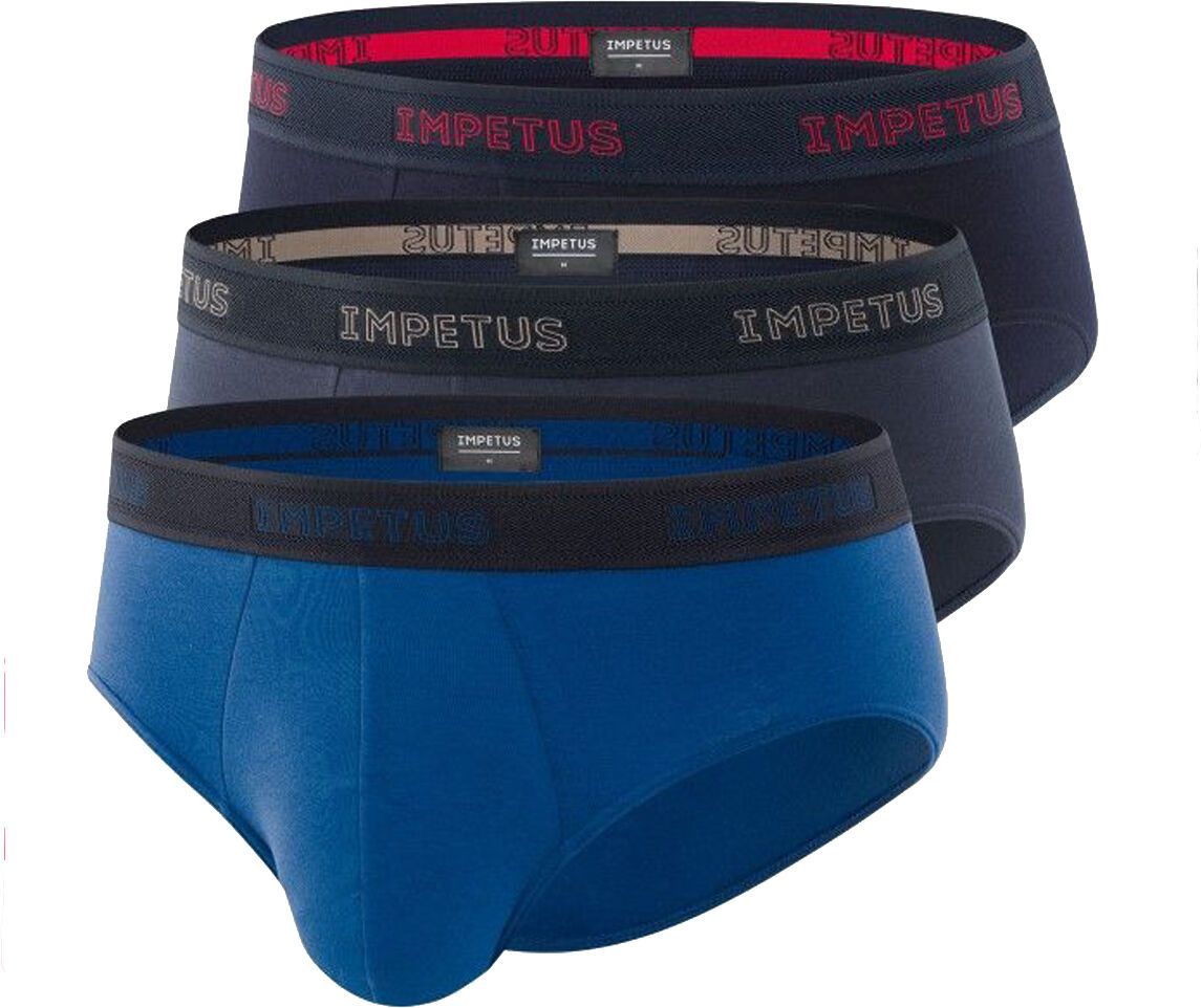 Impetus Lot de 3 slips Impetus en coton stretch bleu - BLEU - M