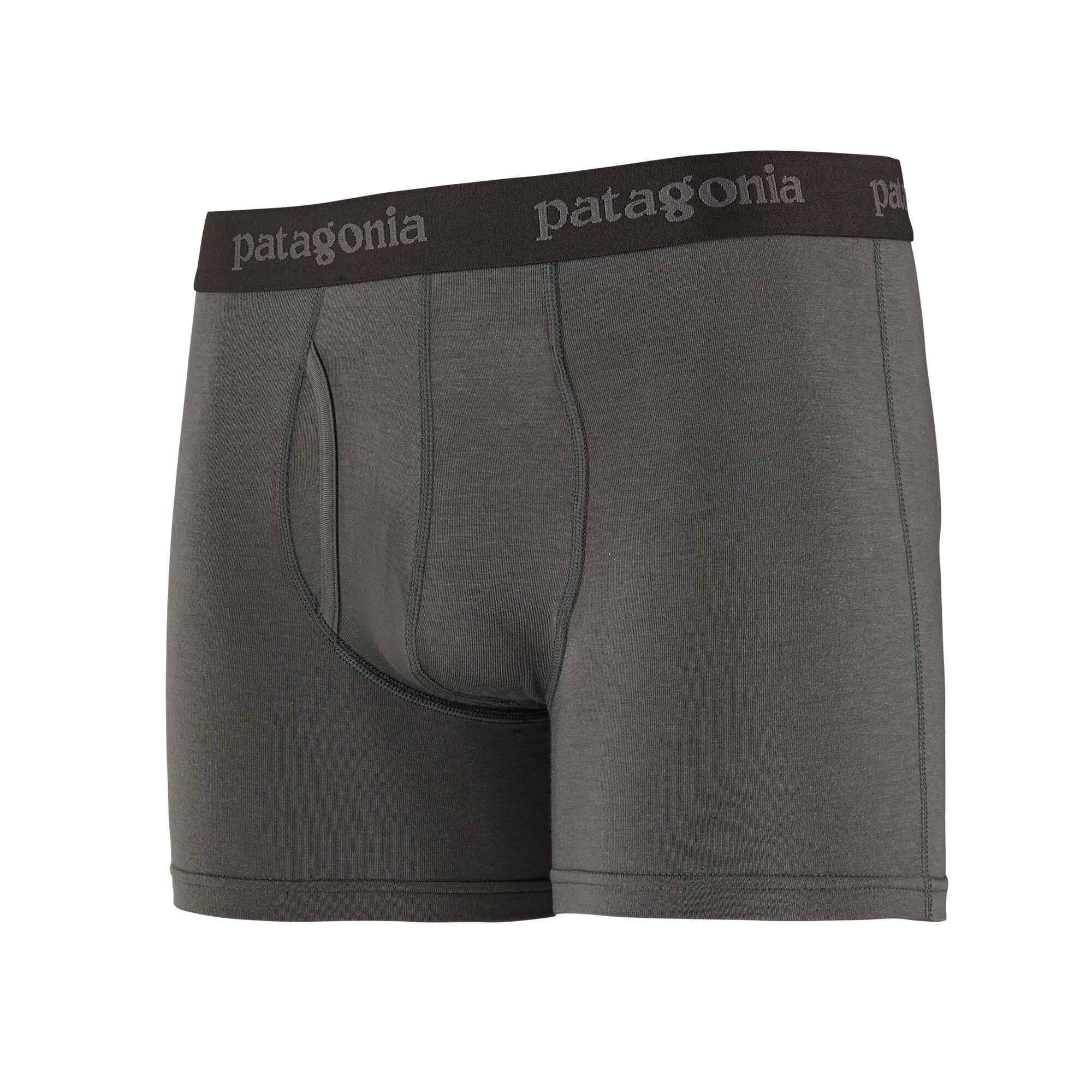 Patagonia Essential Boxer Briefs - From Wood-based TENCEL, Forge Grey / M / 3"