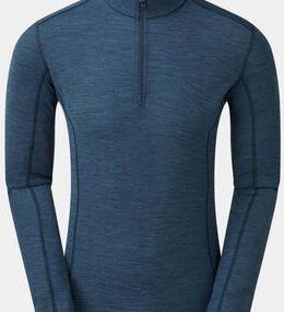 Montane Mens Primino 140 Zip Neck Top Narwhal Blue Size: (L)