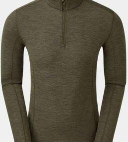 Montane Mens Primino 140 Zip Neck Top Kelp Green Size: (L)