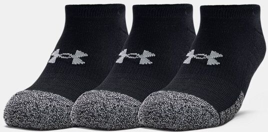 Under Armour Adult HeatGear No Show Socks 3-Pack Black Size: (LG)