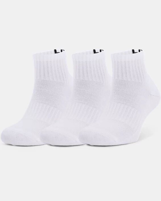 Under Armour Unisex UA Core Quarter 3-Pack Socks White Size: (MD)
