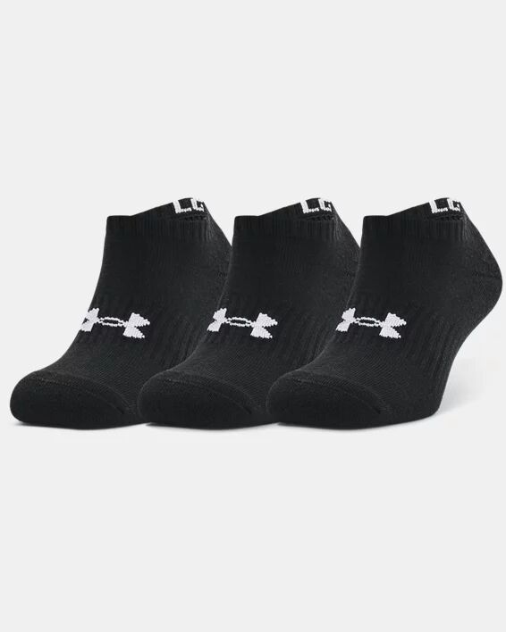 Under Armour Unisex UA Core No Show 3-Pack Socks Black Size: (XL)