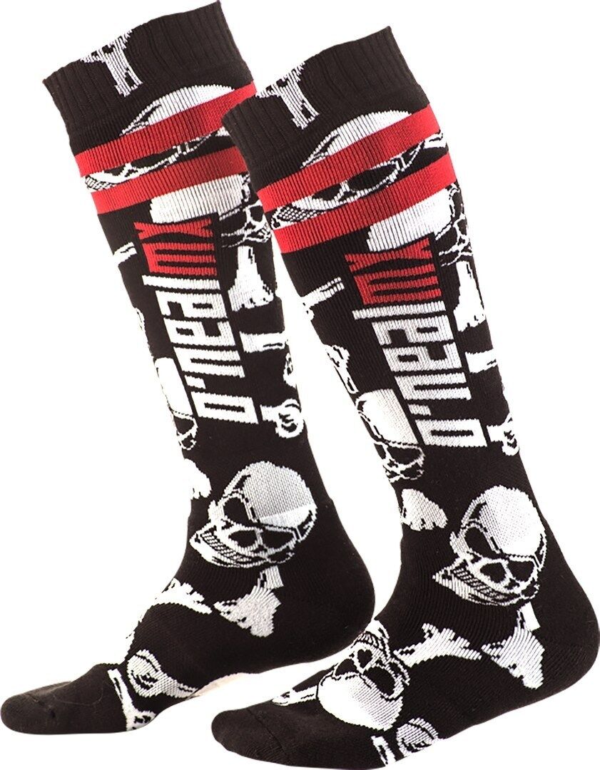 Oneal Pro Crossbones Motocross Socks  - Black White Red