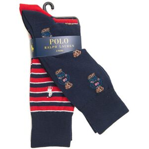 Ralph Lauren Set 2 Calzini Blu-bordeau Uomo UNI