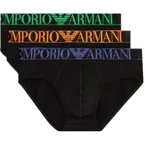 EA7 3pk Slip Uomo Art 111734 4r726 NERO/NERO/NERO