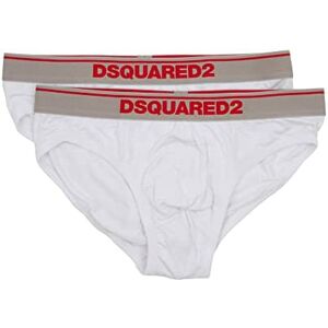 Dsquared2 2 Slip Uomo Art. Dcx610050 P-E 23 Colore Foto Misura A Scelta BIANCO