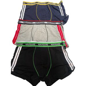 Navigare 6 Paia Boxer Uomo Art. B21183zx6 Colore E Misura A Scelta Griggio Melange-Nero-Navy