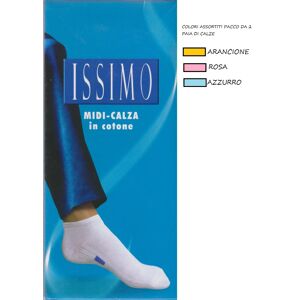 ISSIMO 3 Midi-Calza Uomo In Cotone Art Midi Colore Foto Misura A Scelta BIANCO 43/46
