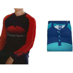 SERGIO TACCHINI Pigiama Uomo In Cotone Primaverile Art. Pg34115-As1-24 Col. E Mis. A Scelta ROSSO S