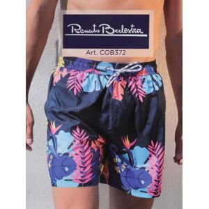 Renato Balestra Boxer da mare uomo con fantasia floreale Bermuda Mare uomo Blu taglia 52