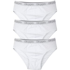 Kappa Confezione 3 pezzi slip da uomo Slip uomo Bianco taglia M