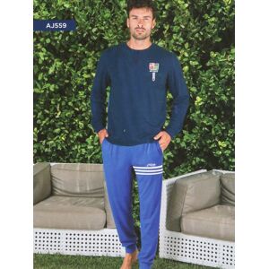 Australian Pigiama lungo da uomo con stampe Pigiami uomo Blu taglia XXL