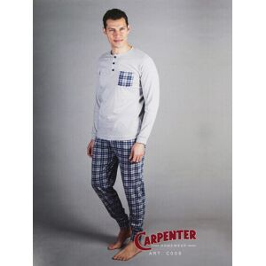 Carpenter Pigiama lungo uomo in cotone Pigiami uomo Grigio taglia XL