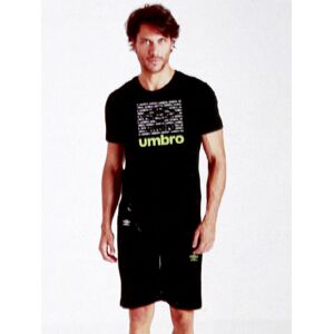 Umbro Pigiama uomo corto in cotone Pigiami uomo Nero taglia L