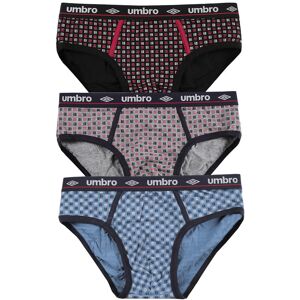 Umbro Slip da uomo con stampe confezione da 3 pezzi Slip uomo Multicolore taglia XL