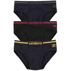 Umbro Slip da uomo in cotone confezione da 3 pezzi Slip uomo Multicolore taglia M