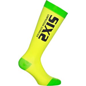 Calza Lunga a Compressione Tecnica Sixs Recovery Giallo Verd taglia L