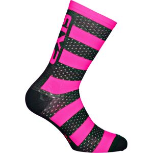 Calza Tecnica Corta in Tessuto Sixs LUXURY Merinos Rosa Nero taglia 47