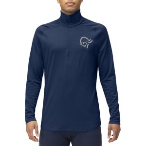 Norrona Norrøna pureUll Zip Neck Ms - maglietta tecnica - uomo Dark Blue L