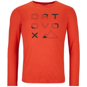 Ortovox 185 Merino Brand Outline M - maglietta tecnica - uomo Red M